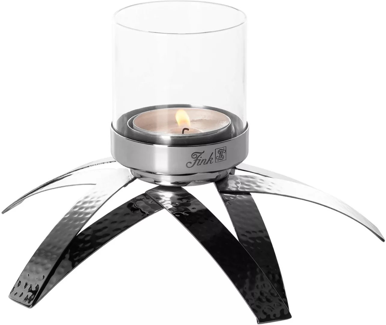 Fink Kerzenhalter »CLAIRE, mit Glaszylinder«, (1 St.), Teelichthalter aus E günstig online kaufen