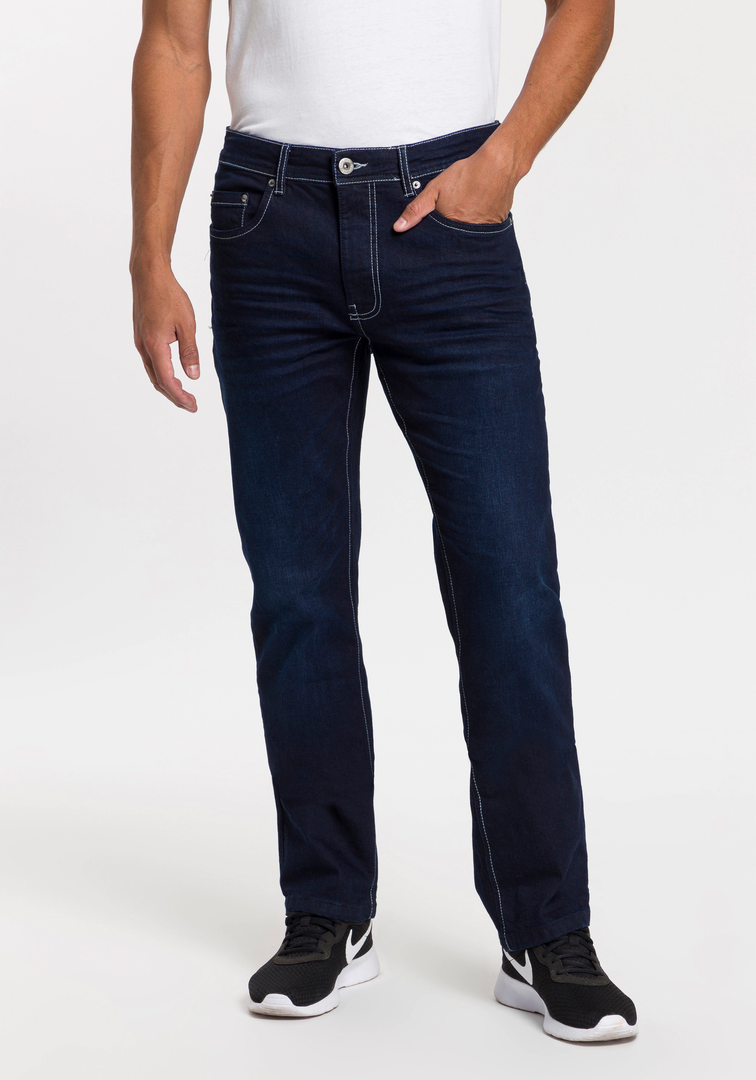John Devin Straight-Jeans, mit Stretch günstig online kaufen