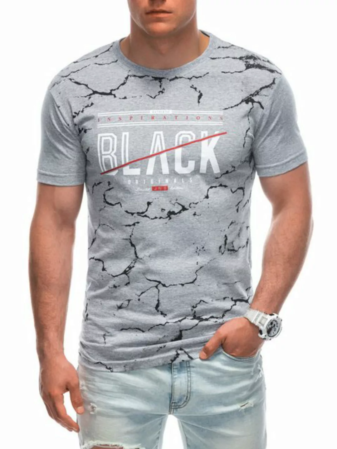 Edoti Print-Shirt T-Shirt Regular Fit günstig online kaufen