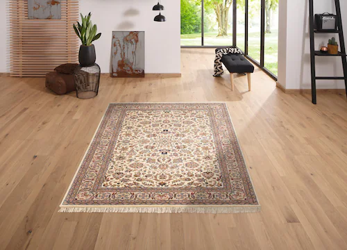 my home Orientteppich »Aras«, rechteckig, 12 mm Höhe, handgeknüpft, reine W günstig online kaufen