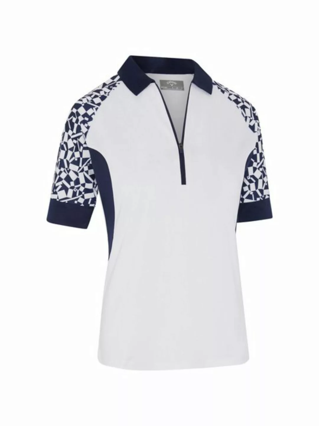 Callaway Poloshirt Callaway Golf PoloTwo-Tone Geometric 1/4 Zip Weiß/Navy D günstig online kaufen