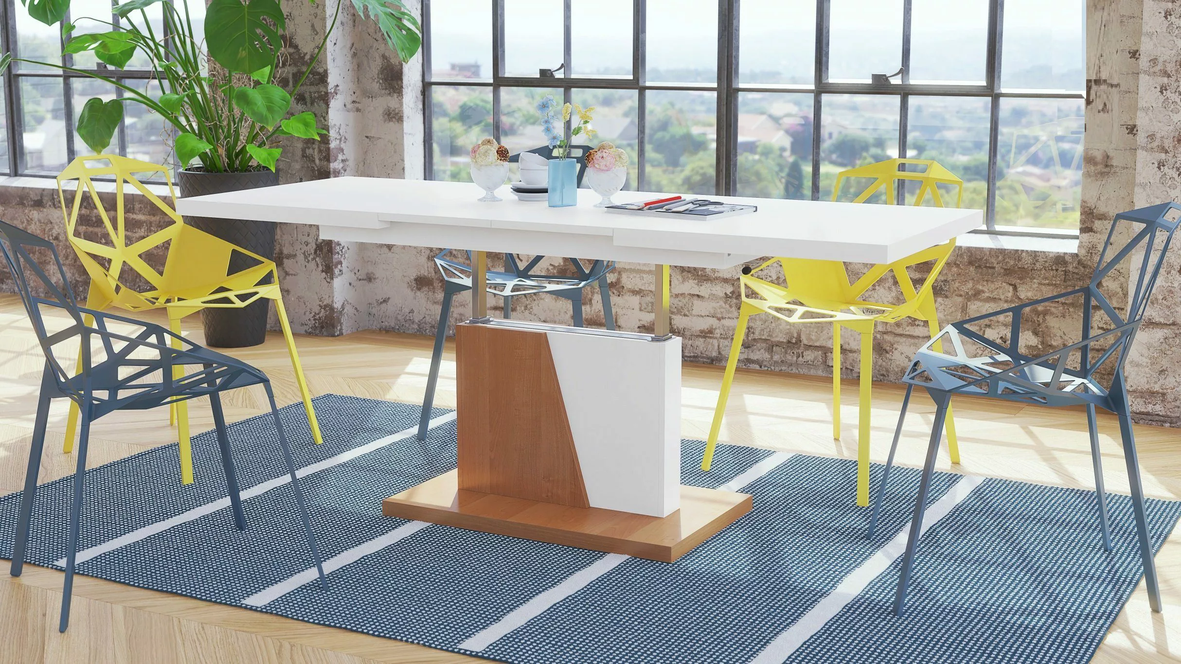 Mazzoni Couchtisch Grand Noir Weiß matt günstig online kaufen