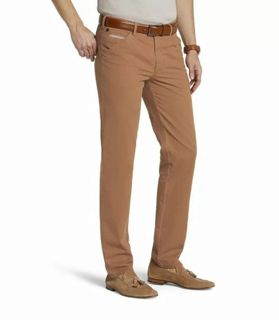 MEYER 5-Pocket-Jeans MEYER CHICAGO Chino stripes structured rost 1-5040-46 günstig online kaufen