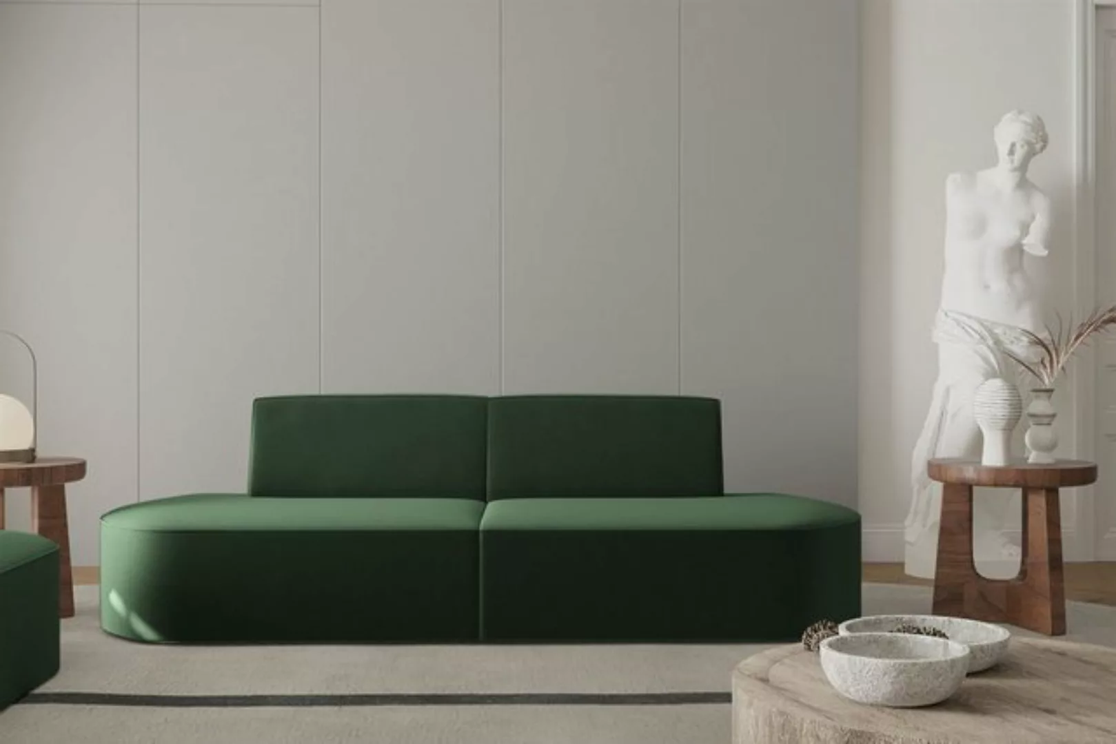 Fun Möbel Sofa Sofa Designersofa 2-Sitzer MILOT in Stoff günstig online kaufen