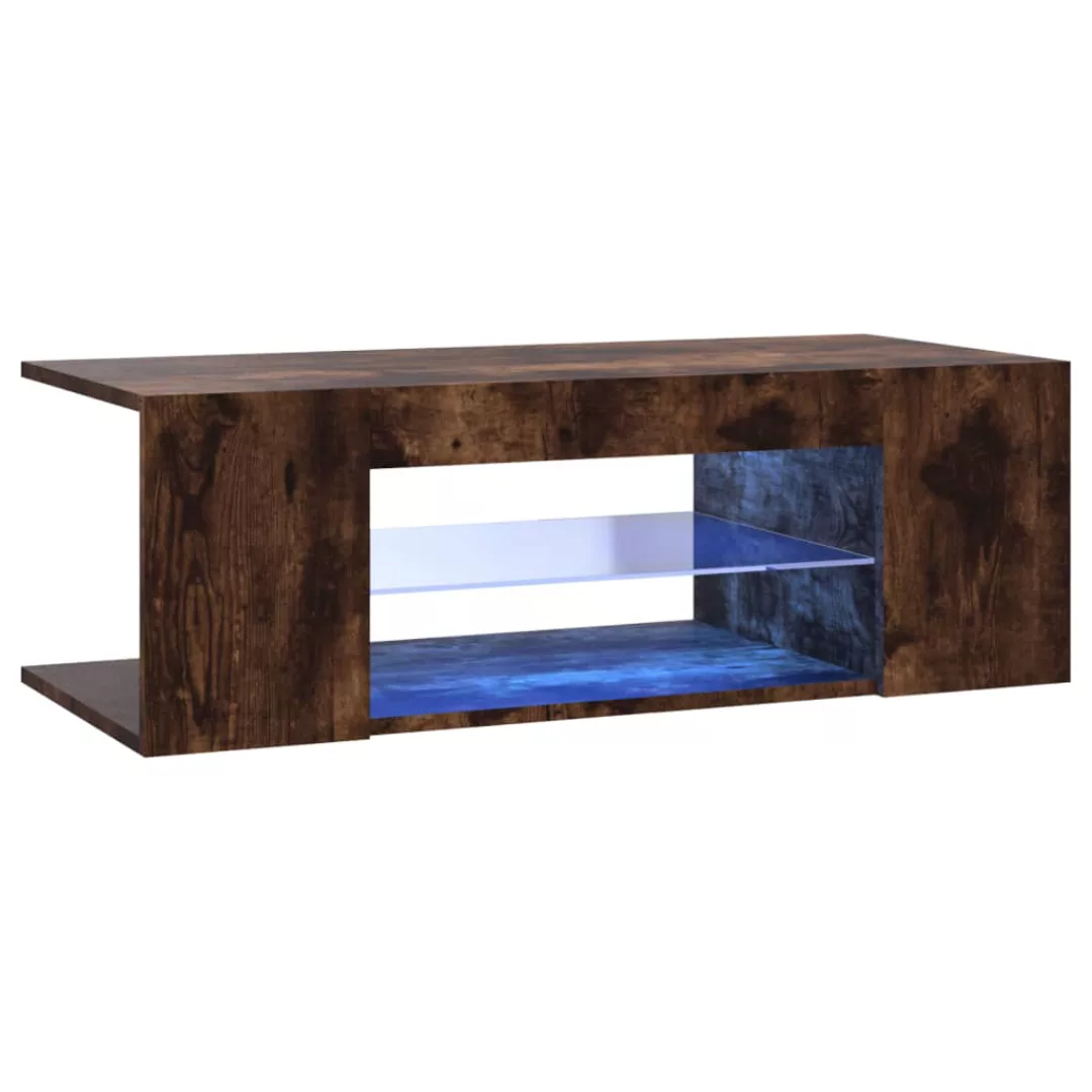 Vidaxl Tv-schrank Mit Led-leuchten Räuchereiche 90x39x30 Cm günstig online kaufen
