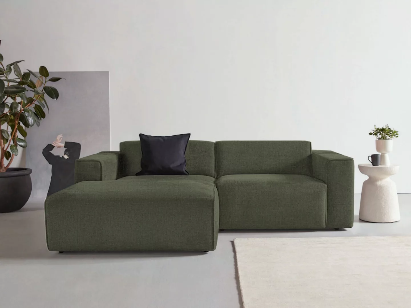 andas Ecksofa "Noord", mit Kedernaht, Breite 234 cm, Cord, Struktur, Websto günstig online kaufen