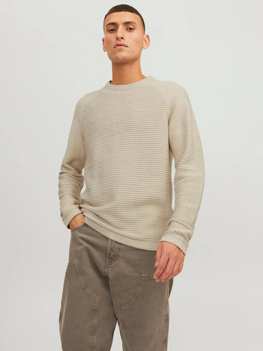 Jack & Jones Rundhalspullover "JJEMATT KNIT CREW NECK NOOS" günstig online kaufen