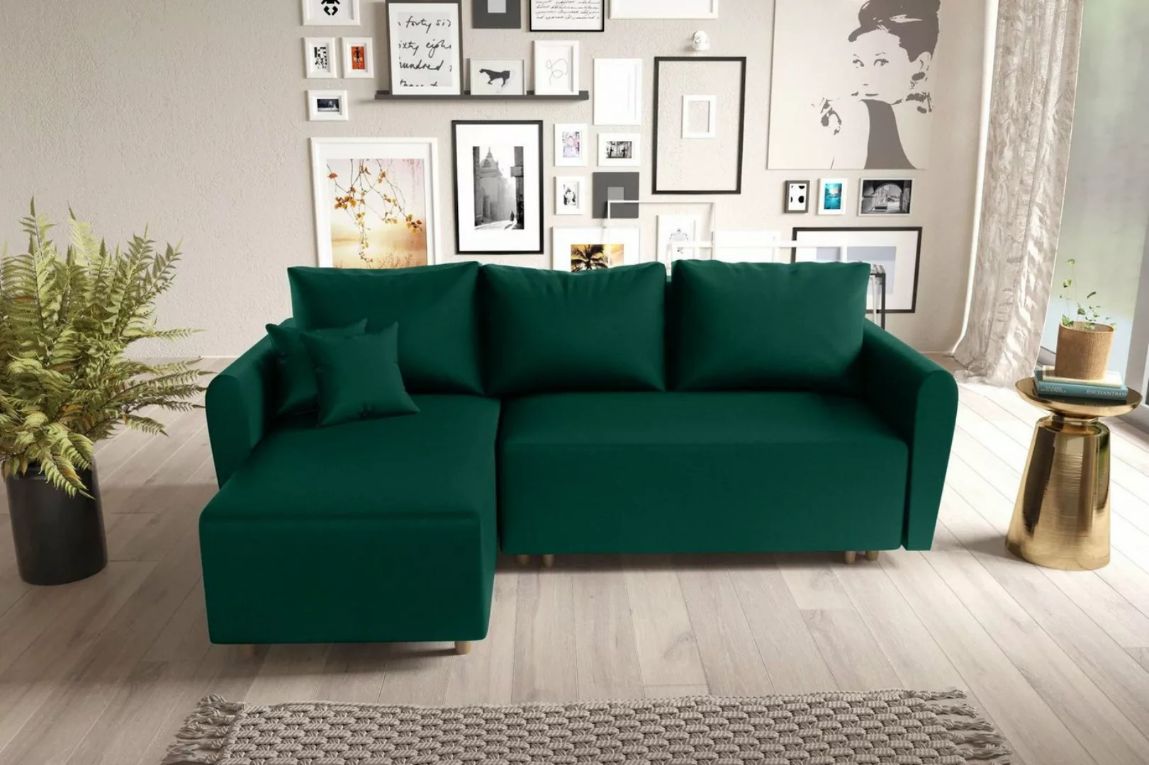 Stylefy Ecksofa Stylefy Bonna Ecksofa, L-Form, Eckcouch, mit Bettfunktion, günstig online kaufen