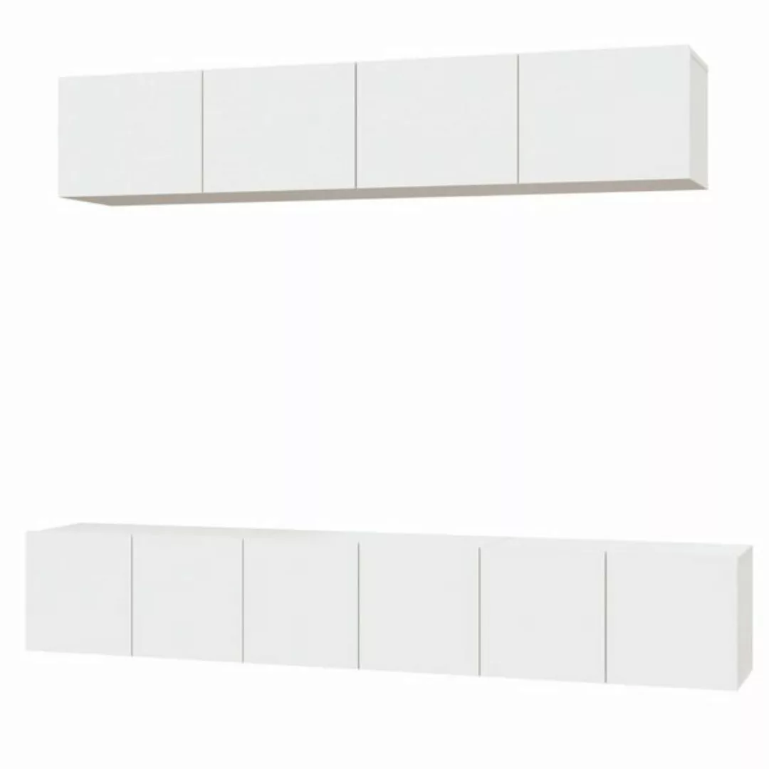 vidaXL TV-Schrank 5-tlg. TV-Schrank-Set Weiß Holzwerkstoff (5-St) günstig online kaufen