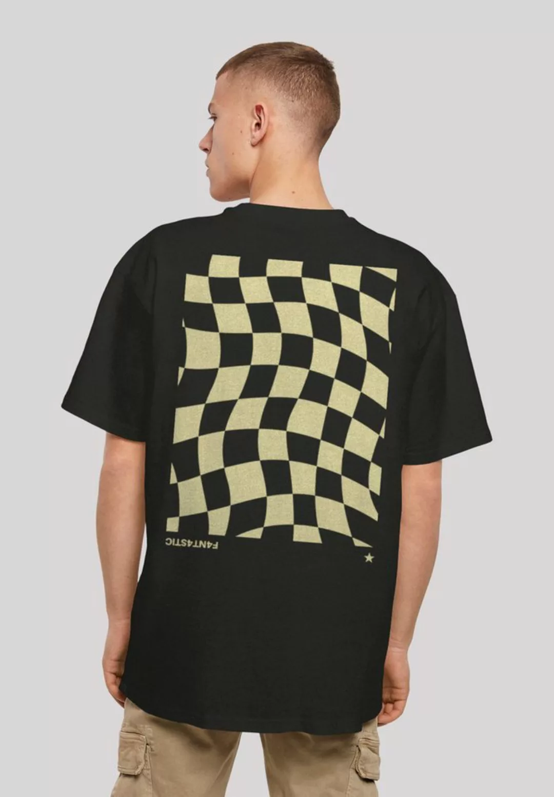 F4NT4STIC T-Shirt Wavy Schach Muster Print günstig online kaufen