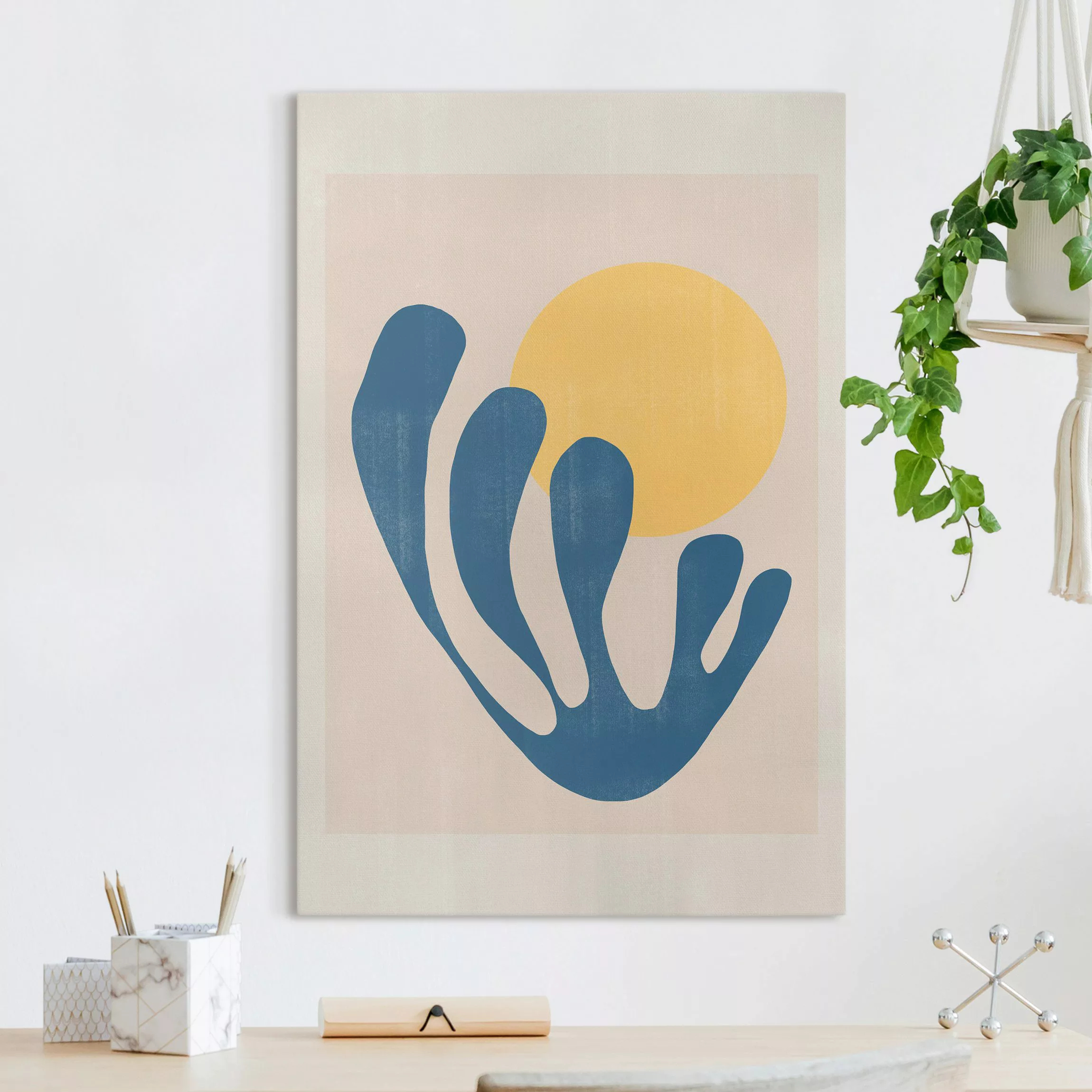 Leinwandbild Sonnenaufgang mit Matisse günstig online kaufen