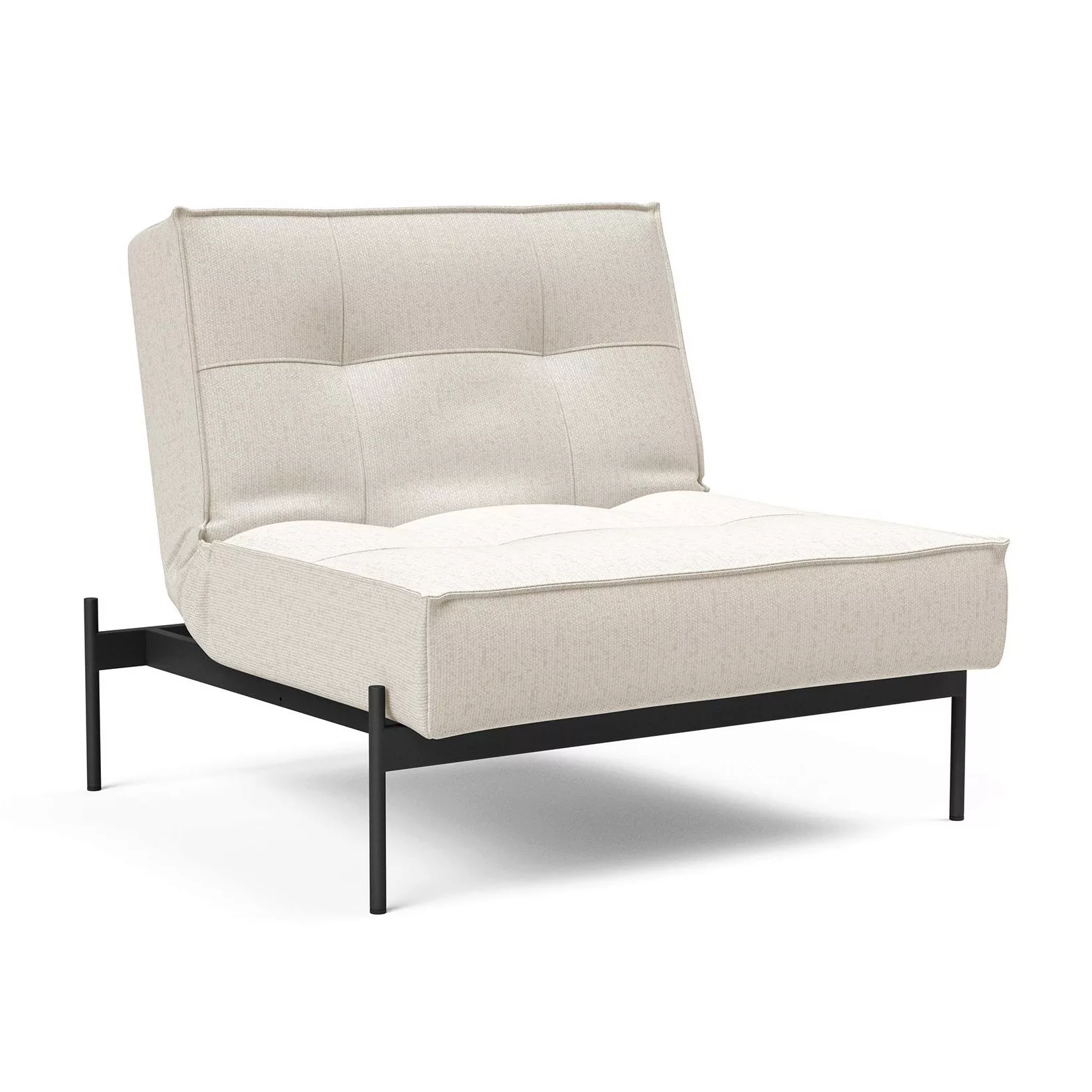 Innovation - Splitback Lauge Sessel - off-white/Stoff 531 Bouclé Off White/ günstig online kaufen