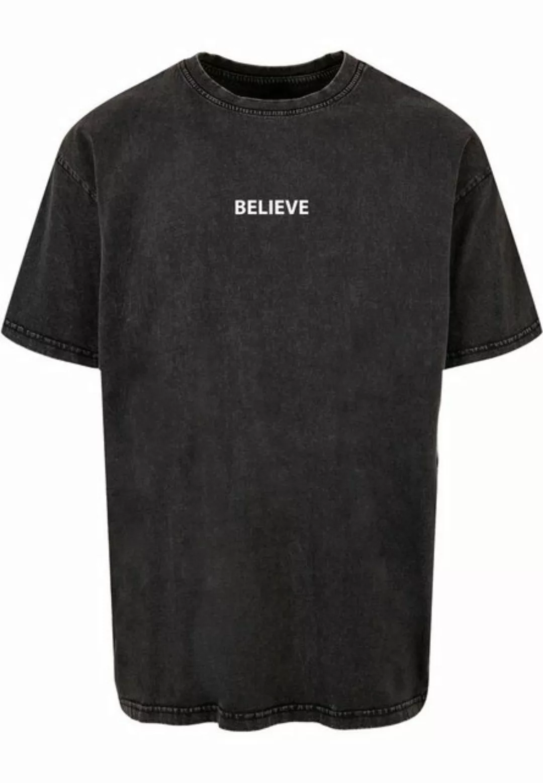 Merchcode T-Shirt Merchcode Herren Believe Front Acid Washed Heavy Oversize günstig online kaufen