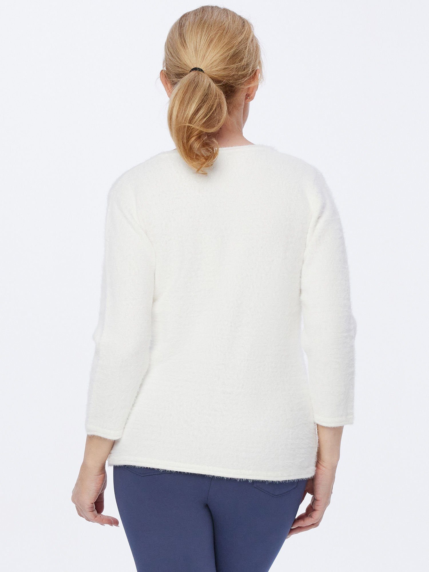 Christian Materne Strickpullover V-Ausschnitt-Pullover figurbetont mit günstig online kaufen