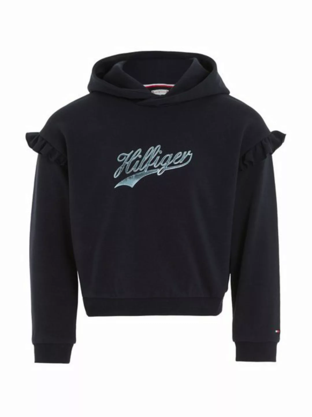 Tommy Hilfiger Hoodie HILFIGER SCRIPT RUFFLE HOODIE mit Rüschen an den Ärme günstig online kaufen