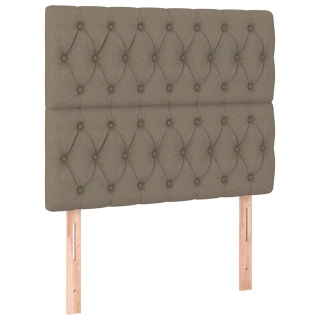 vidaXL Bett, Kopfteile 2 Stk. Taupe 100x7x78/88 cm Stoff günstig online kaufen