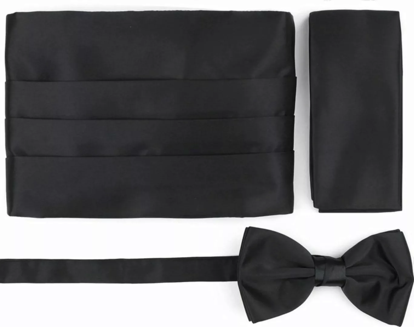 Suitable Set Kummerbund Flieg Einstecktuch Set Schwarz - günstig online kaufen