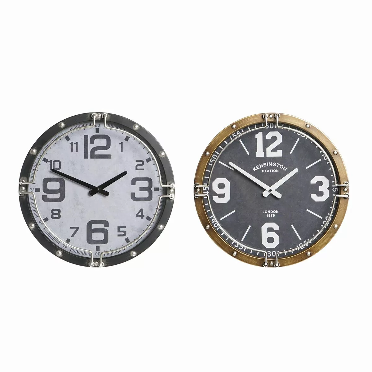 Wanduhr Dkd Home Decor Kristall Eisen 2 Stück (40,5 X 10 X 40,5 Cm) günstig online kaufen