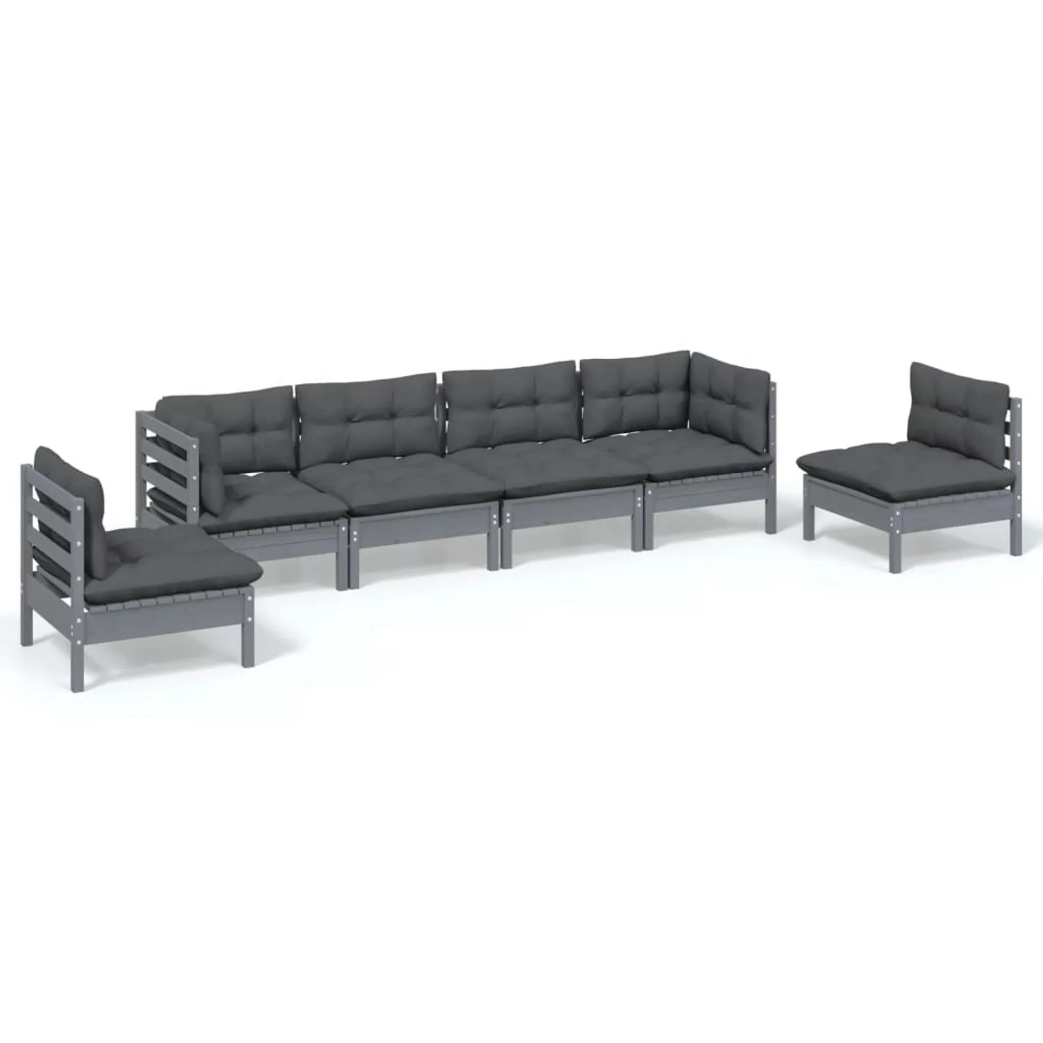 vidaXL 6-tlg Garten-Lounge-Set mit Kissen Kiefer Massivholz Modell 106 günstig online kaufen