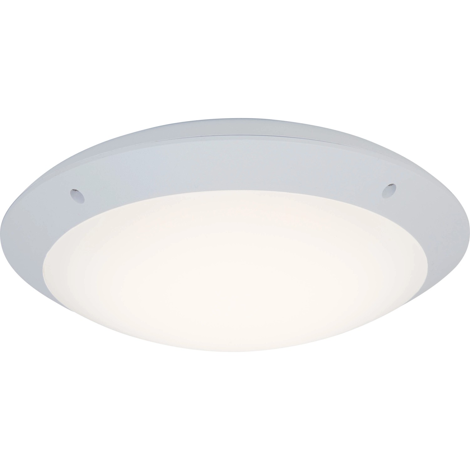 Brilliant LED-Außen Wand-/ Deckenlampe Medway Ø 31 cm Weiß günstig online kaufen