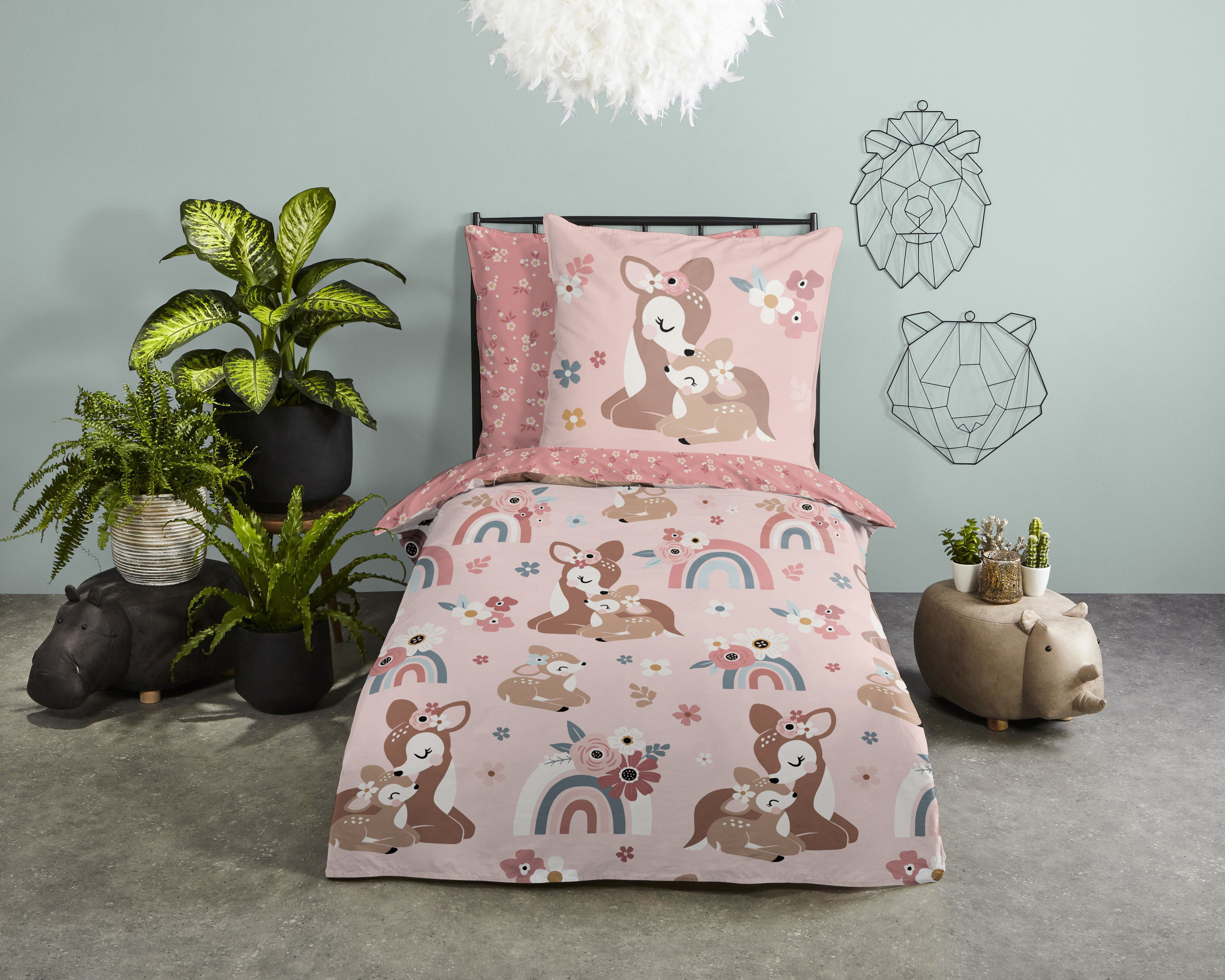 good morning Kinderbettwäsche »Bibi blossom«, Baumwolle, 135x200, Reißversc günstig online kaufen