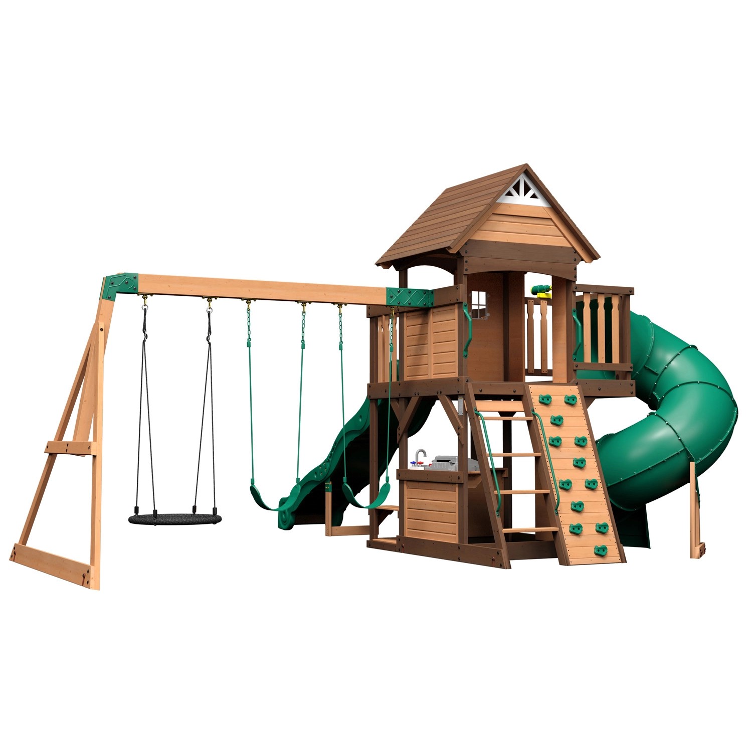 Backyard Spielturm Discovery Cedar Cove Schaukeln Rutsche Aussichtsturm günstig online kaufen