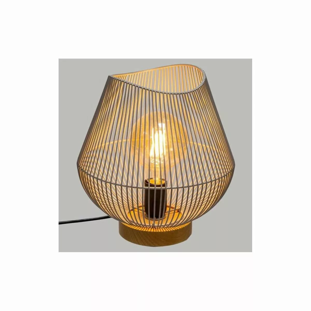 Tischlampe Atmosphera Jena Grau Metall 40 W (ø 28 X 26 Cm) günstig online kaufen