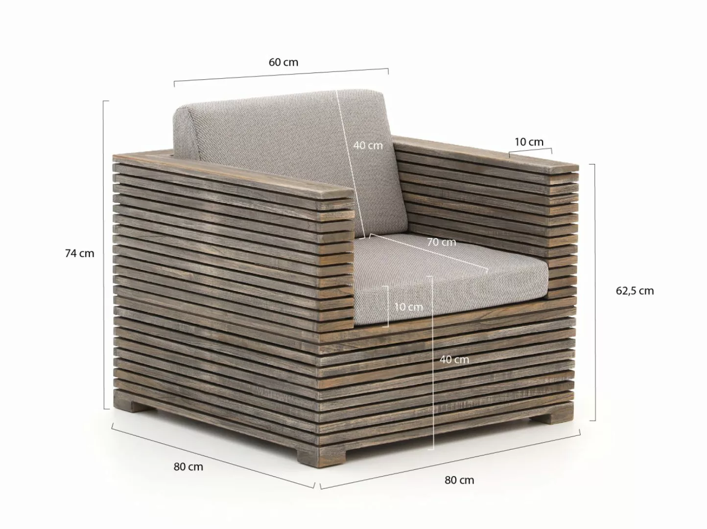 ROUGH-C Sessel-Sofa Lounge-Set 5-teilig günstig online kaufen