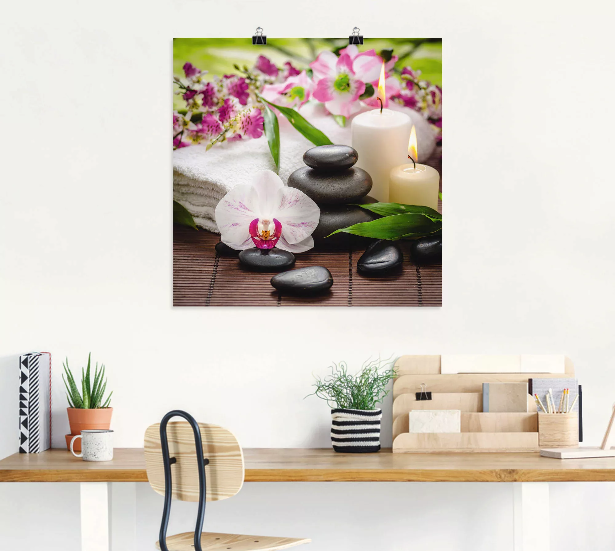 Artland Wandbild »Spa Orchideen Bambus Kerze«, Zen Bilder, (1 St.) günstig online kaufen