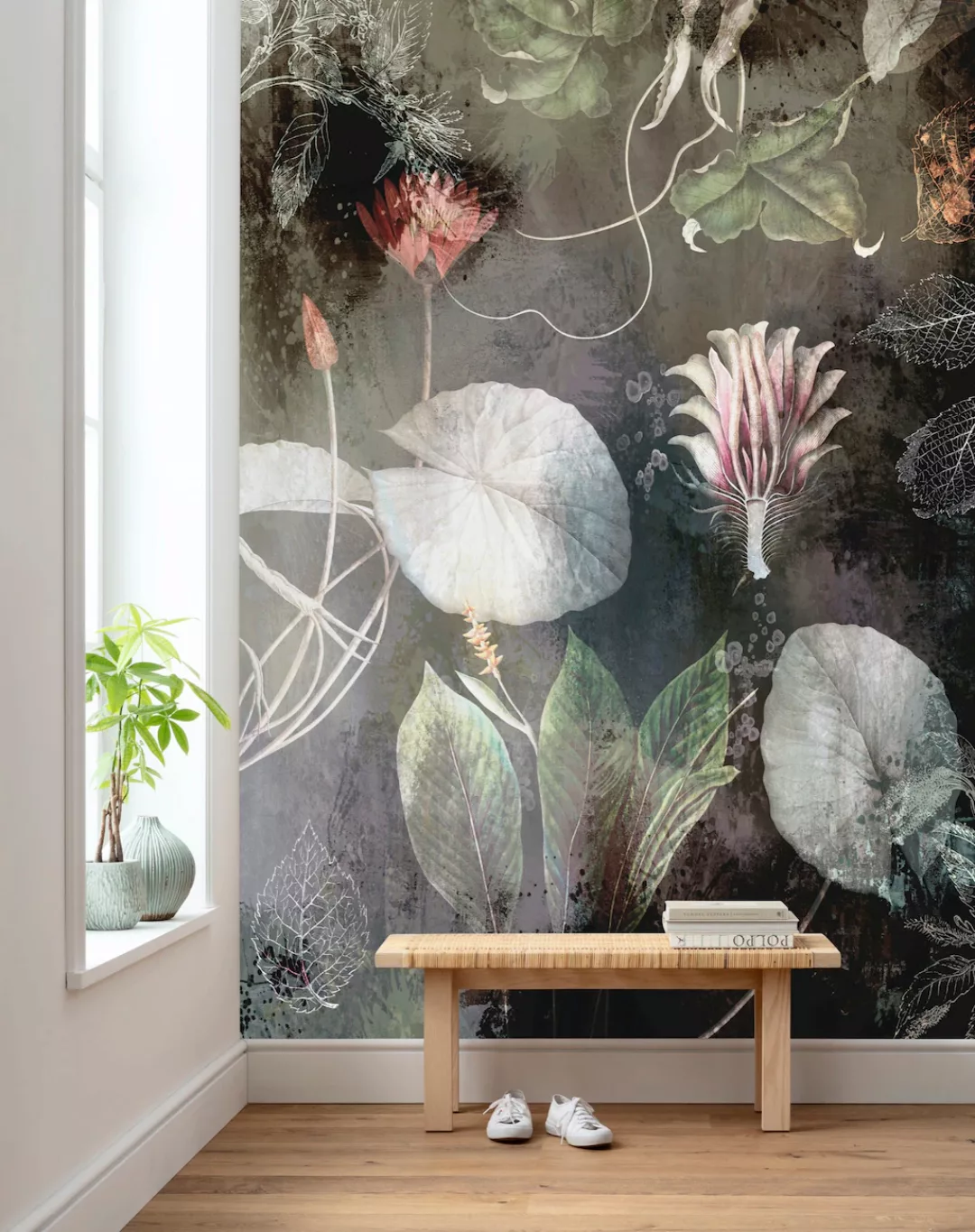 KOMAR Vlies Fototapete - Night Flowers - Größe 200 x 280 cm mehrfarbig günstig online kaufen