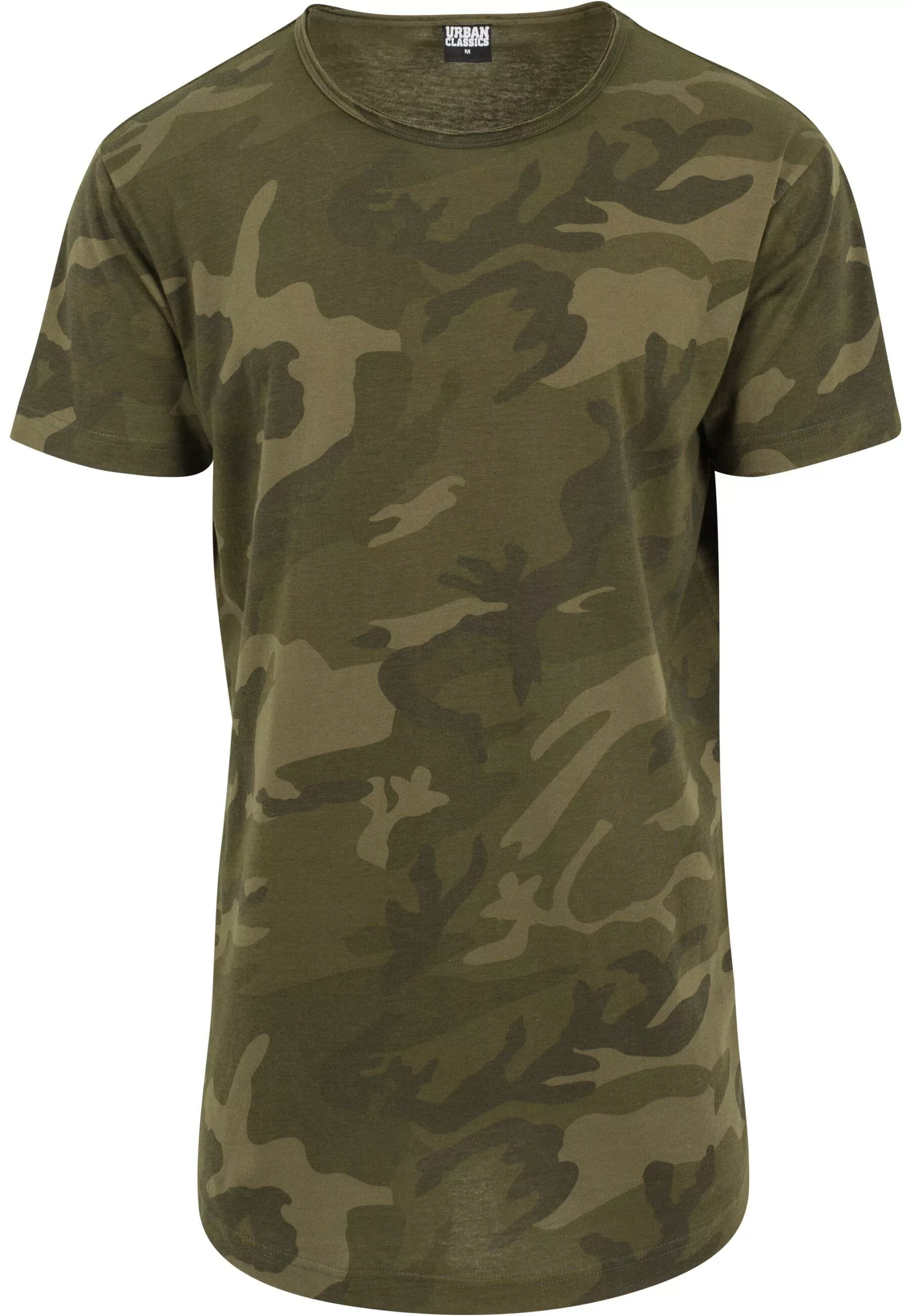 URBAN CLASSICS Kurzarmshirt "Urban Classics Herren Camo Shaped Long Tee" günstig online kaufen