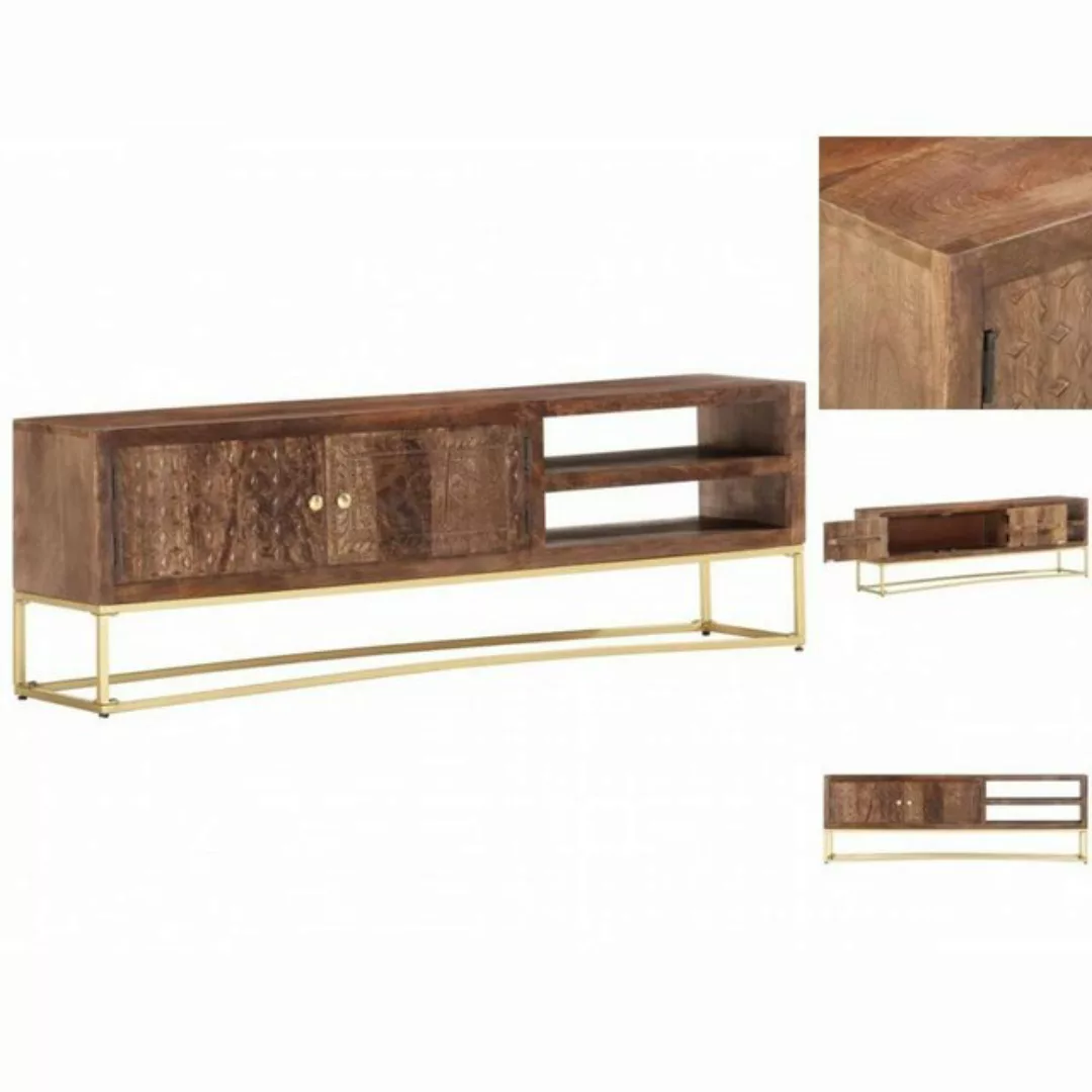 vidaXL TV-Schrank TV-Schrank 138x30x46 cm Massivholz Mango Lowboard günstig online kaufen