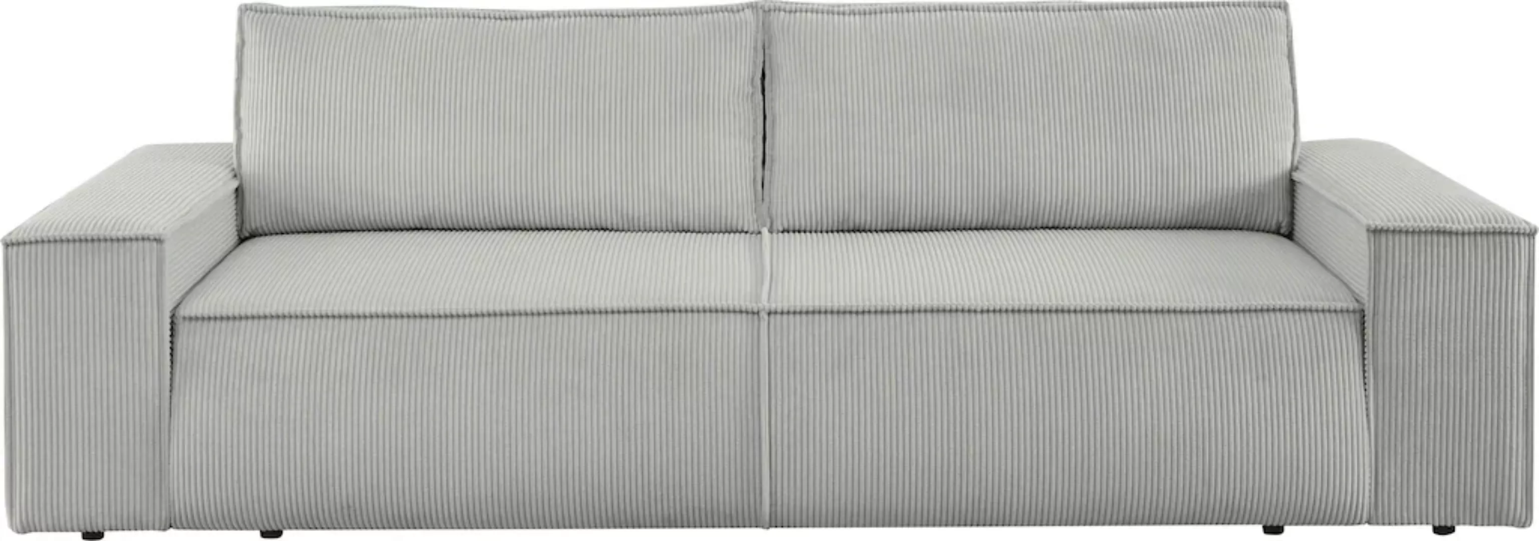 Home affaire 3-Sitzer "SHERWOOD Schlafsofa (257cm) Cord, Samtvelours, Vinta günstig online kaufen