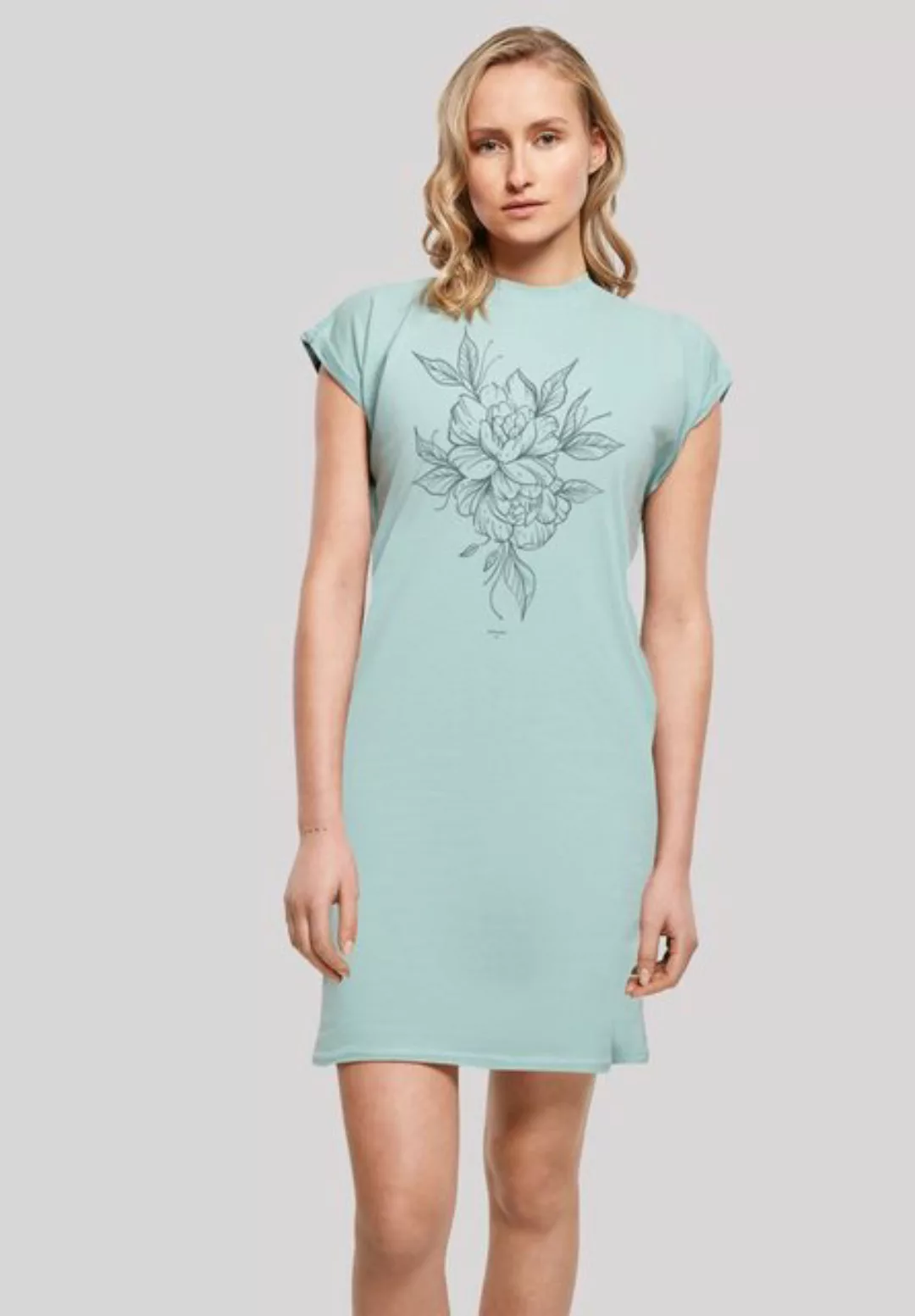 F4NT4STIC Shirtkleid "Rose beige blau", Print günstig online kaufen