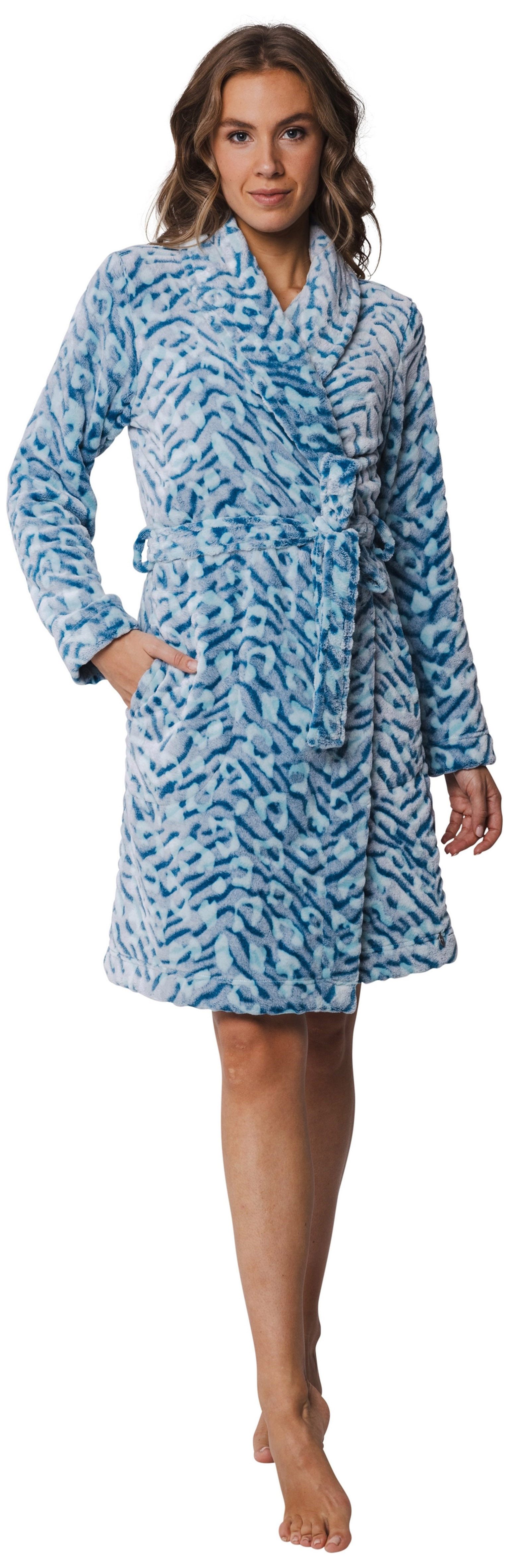 Rebelle Damenbademantel Damen Fleece Bademantel, Kurz, günstig online kaufen