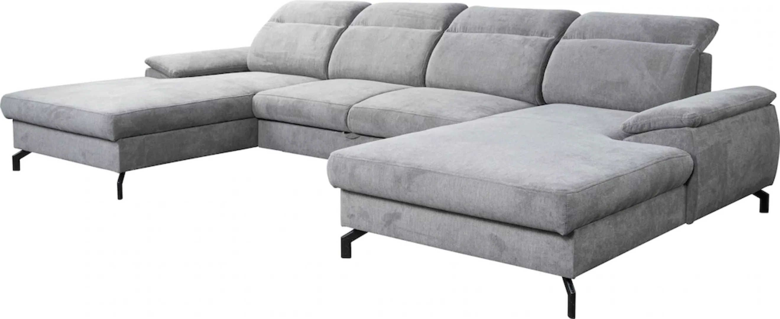 WERK2 Wohnlandschaft "Slavio U-Form", Modernes U-Sofa mit Schlaffunktion, B günstig online kaufen