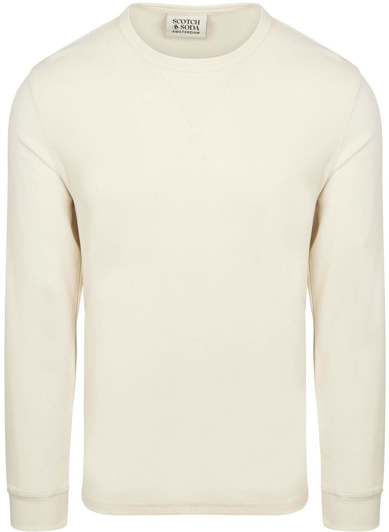 Scotch and Soda Longsleeve Waffle T-Shirt Ecru - Größe XXL günstig online kaufen