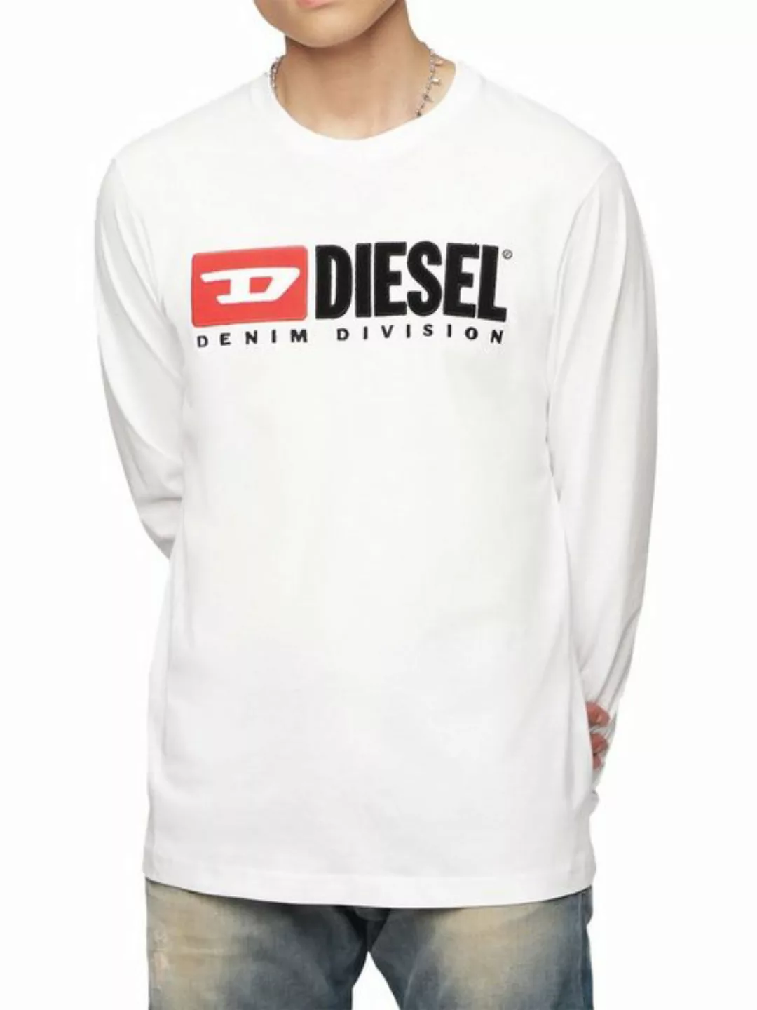 Diesel Rundhalsshirt Langarm Regular Fit - T-JUST-LS-DIVISION 100 günstig online kaufen