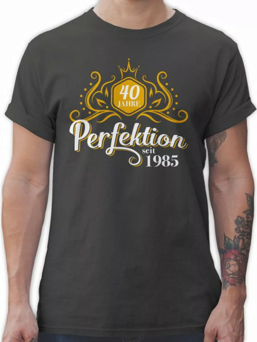 Shirtracer T-Shirt Vierzig Jahre Perfektion 1985 40. Geburtstag günstig online kaufen