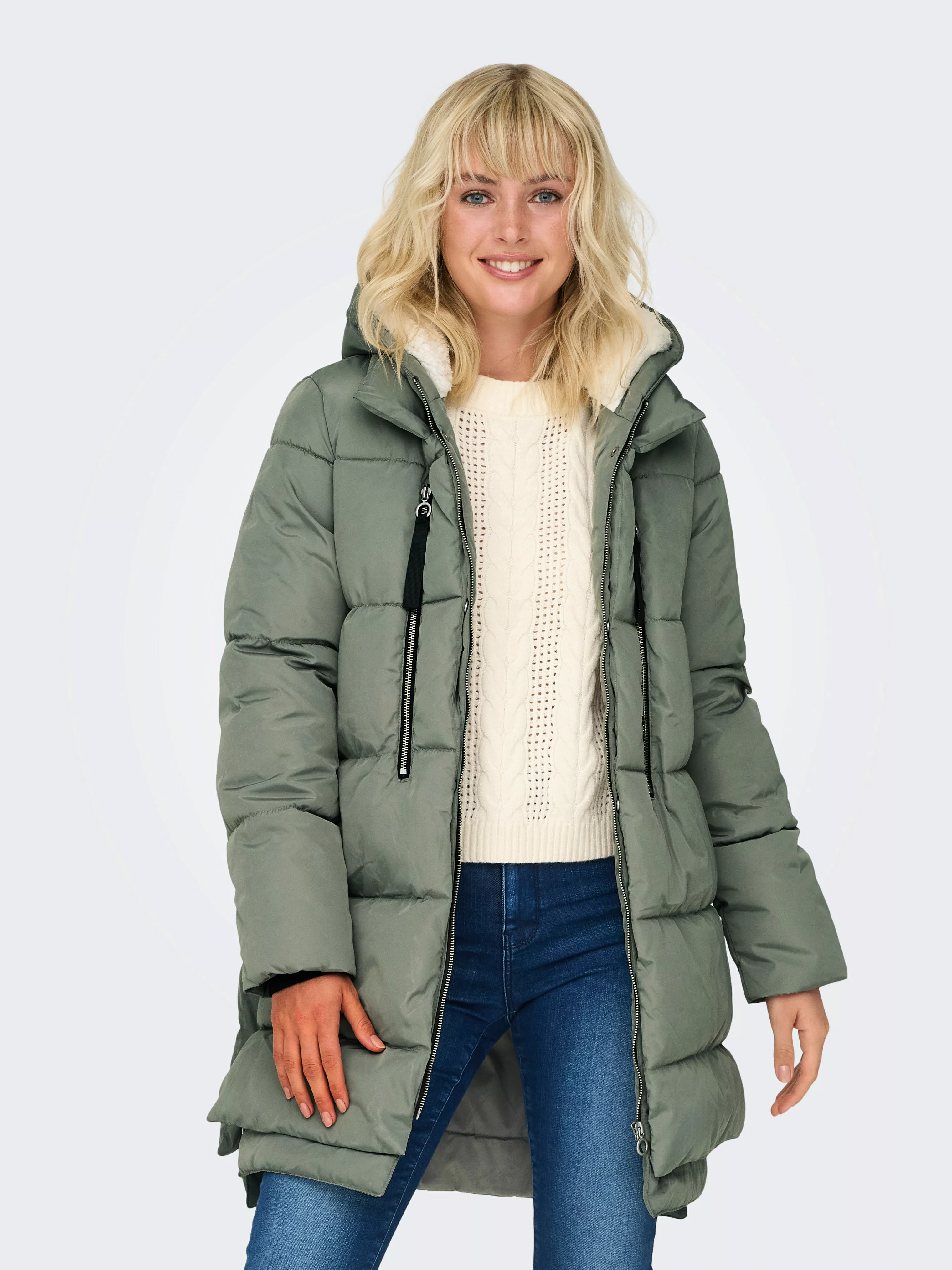 ONLY Steppmantel "ONLNEWNORA LONG PUFFER COAT LIFE CC OTW" günstig online kaufen