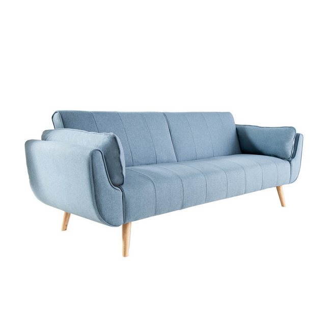 riess-ambiente Schlafsofa DIVANI 220cm hellblau / natur, Einzelartikel 1 Te günstig online kaufen