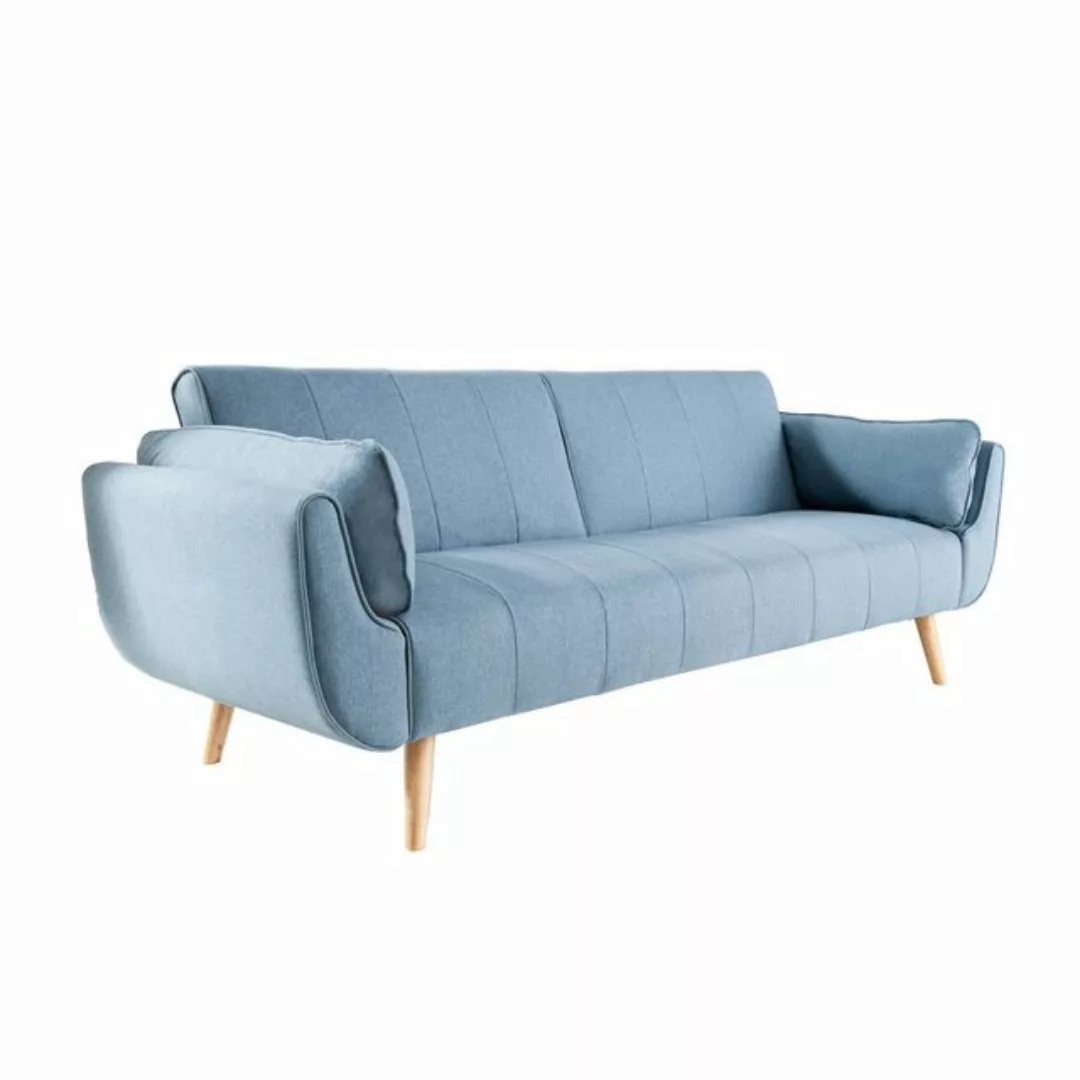 riess-ambiente Schlafsofa DIVANI 220cm hellblau / natur, Einzelartikel 1 Te günstig online kaufen