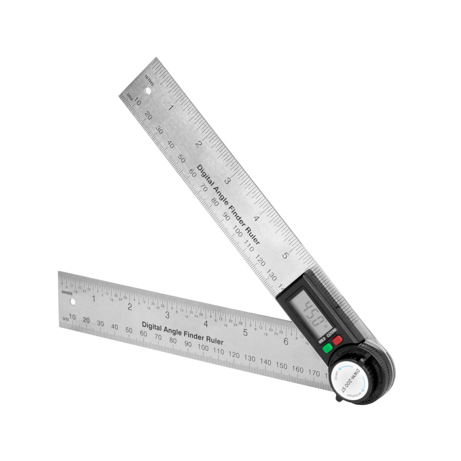 STAHLWERK Digitaler Winkelmesser DWM-200 ST mit 180 mm Messbereich 360° günstig online kaufen