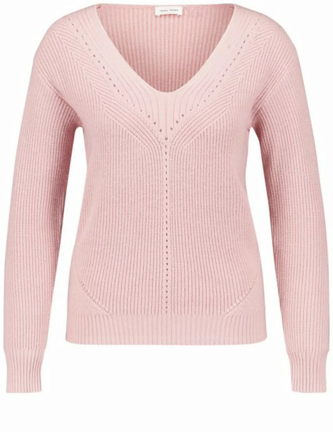 GERRY WEBER Rundhalspullover Pullover mit Ajour-Details günstig online kaufen