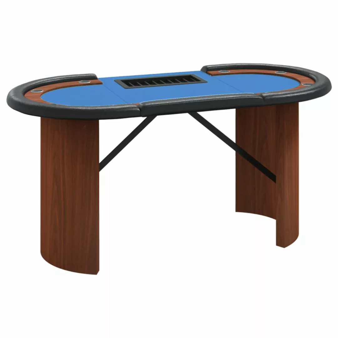 Vidaxl Pokertisch 10 Spieler Mit Chipablage Blau 160x80x75 Cm günstig online kaufen