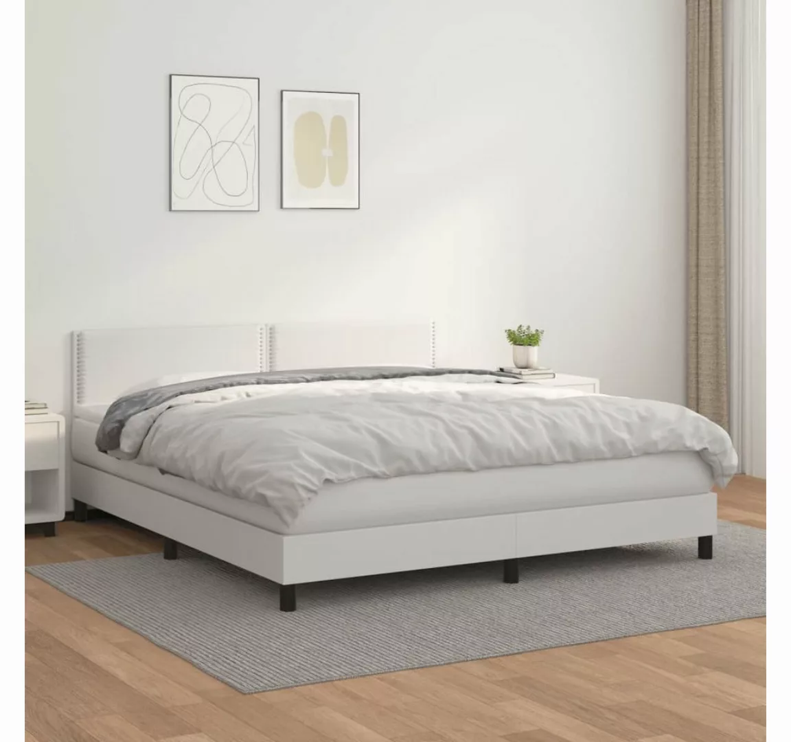 vidaXL Boxspringbett Bett Boxspringbett mit Matratze Kunstleder (180 x 200 günstig online kaufen