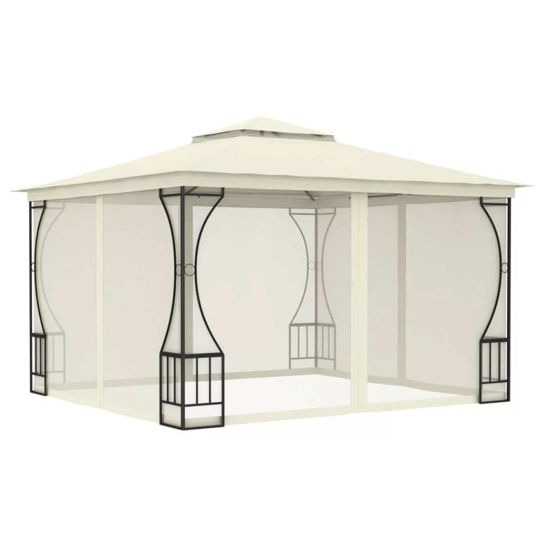 Pavillon Mit Vorhängen 300x300x265 Cm Creme günstig online kaufen