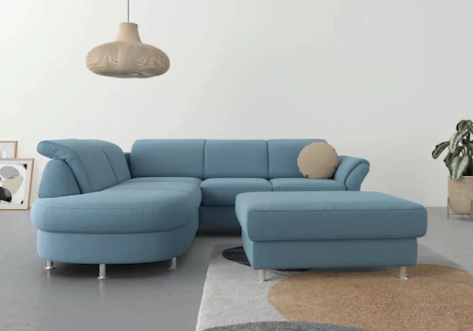 sit&more Ecksofa »Apulia L-Form«, wahlweise Bettfunktion, Bettkasten und Ko günstig online kaufen