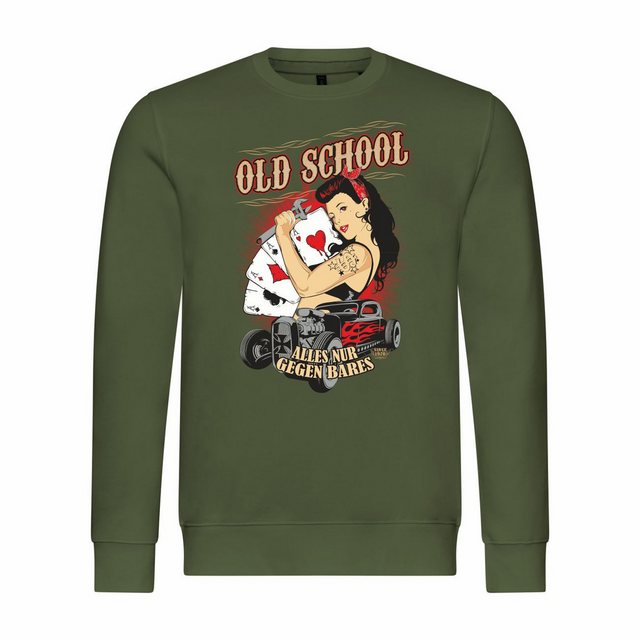 deinshirt Rundhalspullover Herren Sweatshirt Old School alles nur gegen Bar günstig online kaufen