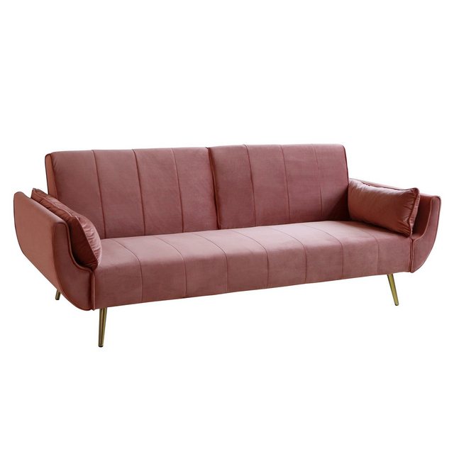 riess-ambiente Schlafsofa DIVANI 220cm altrosa / gold, Einzelartikel 1 Teil günstig online kaufen